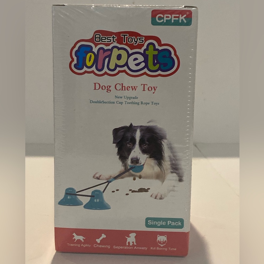 Dog Chew Toy Suction Cup Food Tug Dispensing Molar Cleaner Bell Forpets New